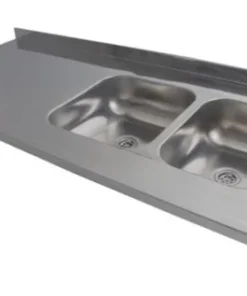 DHINOX MESADA ACERO INOXIDABLE BACHA DOBLE 430 160X60 DH56