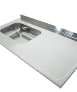 DHINOX MESADA ACERO INOXIDABLE BACHA SIMPLE 430 180X60