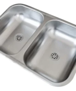 DHINOX PILETA ACERO INOXIDABLE DOBLE 56X37X14 DH56