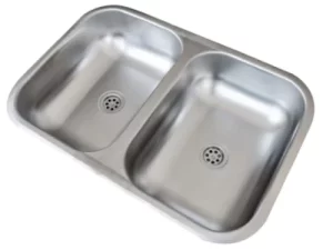 DHINOX PILETA ACERO INOXIDABLE DOBLE 56X37X14 DH56