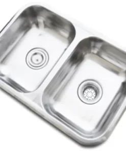 DHINOX PILETA ACERO INOXIDABLE DOBLE 304 56X37X18 H56/18