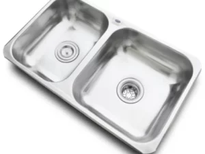 DHINOX PILETA ACERO INOXIDABLE DOBLE 63X37X18 H63/18