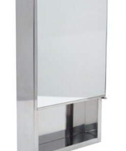 DHINOX BOTIQUIN ACERO INOXIDABLE CON ESTANTE 30X50 HD1