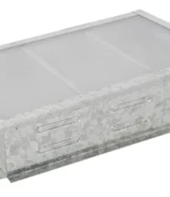 DHINOX CLARABOYA CHAPA GALVANIZADA Y POLICARBONATO PLANA 40X40 CPC1