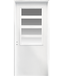 BARMETAL PUERTA DOBLE CHAPA INYECTADA LISA 1/2 REJA 810 80 X 200 CON PINTURA ANTICORROSIVA BASE